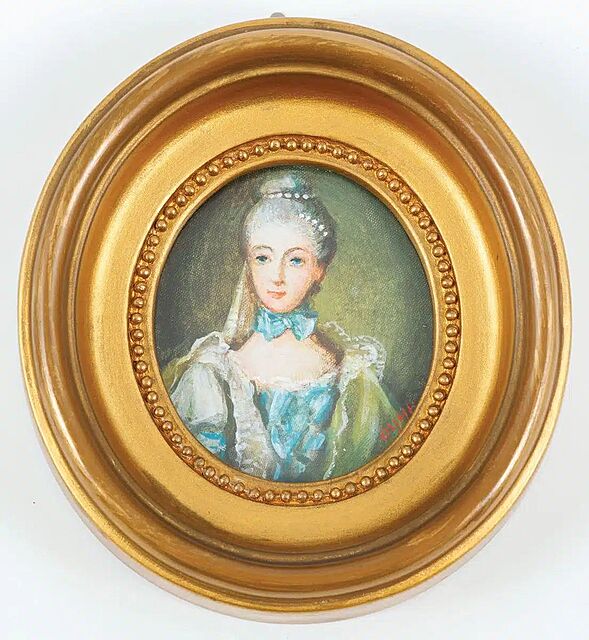 MINIATURA, MADAME DE POMPADOUR, XX w.