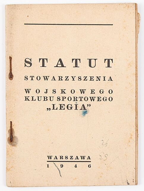 STATUT STOWARZYSZENIA WOJSKOWEGO KLUBU SPOTOWEGO „LEGIA”