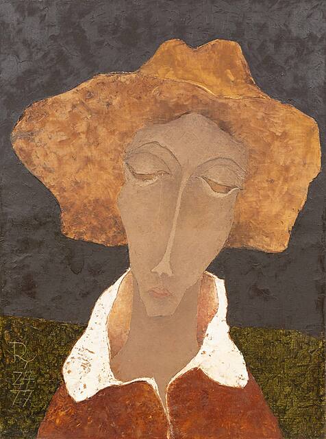Portret w beżowym kapeluszu, 1977