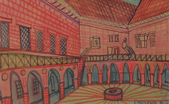Dziedziniec Collegium Maius w Krakowie, 1967