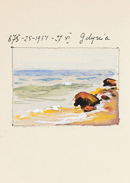 Brzeg Bałtyku w Gdyni, 1934