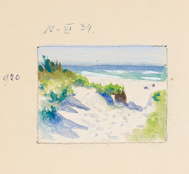 Wejście na plażę, 1939