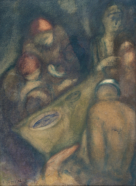 At the table, circa 1927