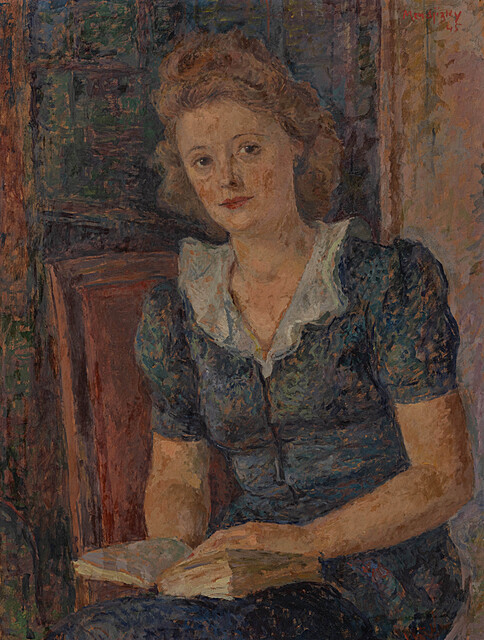 Portret czytającej kobiety, 1945