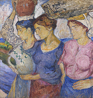 Kobiety nad brzegiem Rodanu w Awinionie / Szkic portretu mężczyzny, ok. 1940