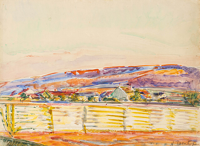 Zachód słońca nad okolicami Orsay, ok. 1920–1925