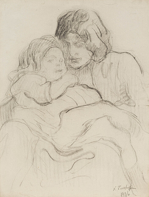 Macierzyństwo – Yvonne Tarkhoff z synem Jeanem, 1906