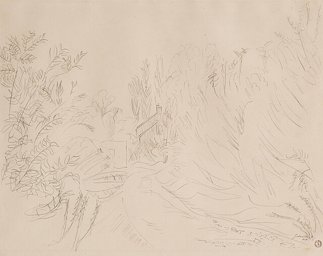 Pejzaż z domami, 1945