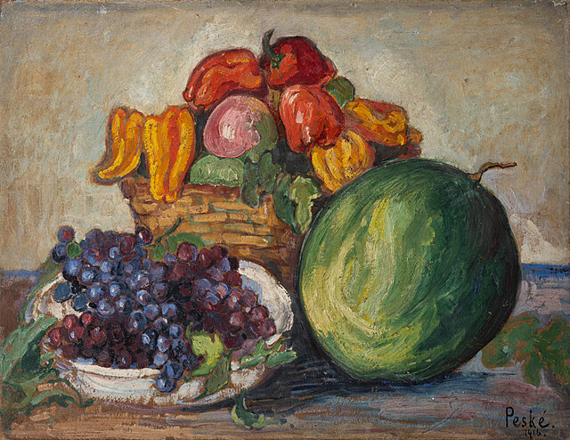 Kompozycja z arbuzem, 1916