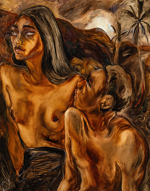Tahitanka z synem, 1942