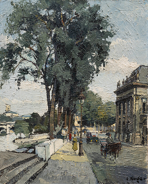 Ożywione nabrzeże Quai de Conti