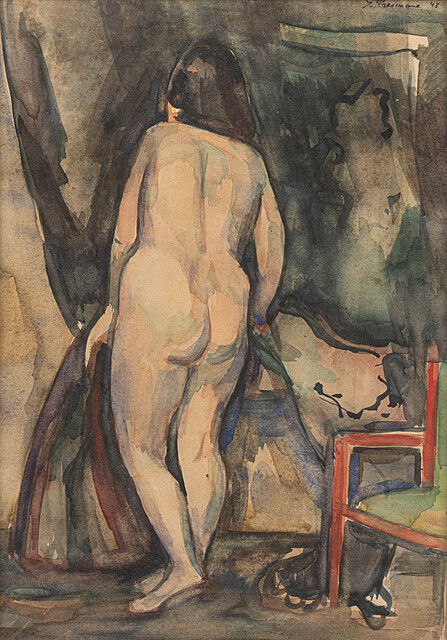 Akt od tyłu w pracowni, 1943