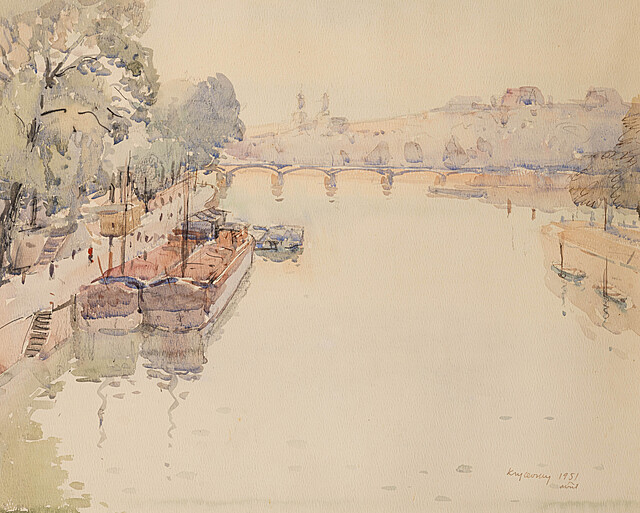 Barki i Pont des Arts, 1951
