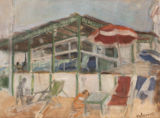 Leżaki i restauracja, 1946
