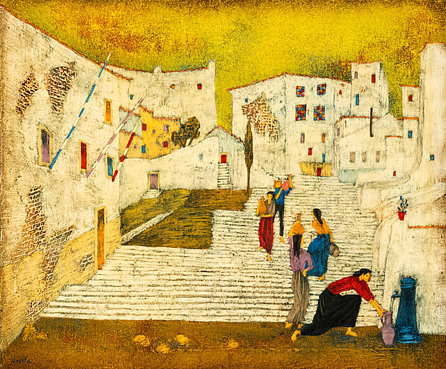 Dzielnica Alfama w Lizbonie, Portugalia, 1970