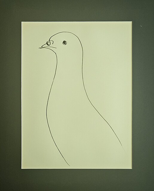 Gołąbek z cyklu 40 dessins de Picasso en marge du Buffon, 1957