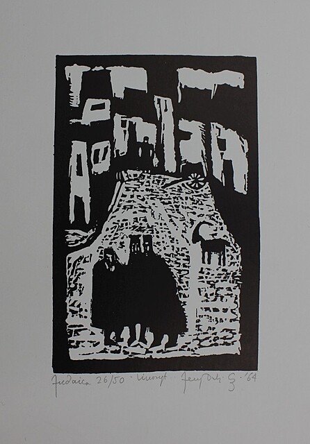 Miasteczko z cyklu „Judaica” (1964, odbitka późniejsza)