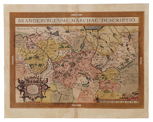 [Pomorze, Ziemia Lubuska] Abraham Ortelius, Brandeburgensis, 1588