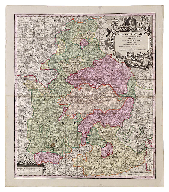 [Bawaria] M. Seutter, Bavariae, 1729