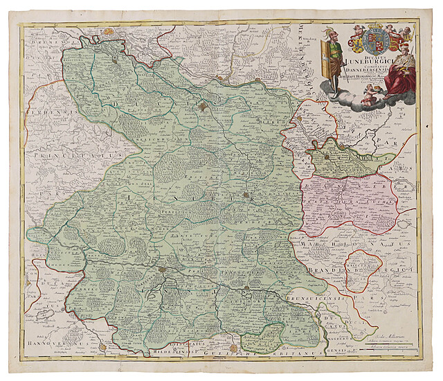 [Lüneburg] J.B. Homann, Ducatus Luneburgici, 1735