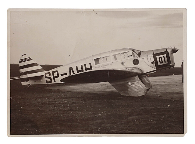 [Lotnictwo II RP] Iosif Berman (1892–1941) Polski samolot PZL 19. 1932 lub 1933