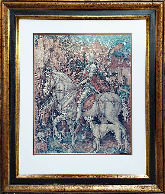 „Journey” (parafraza ryciny Albrechta Dürera „Rycerz, śmierć i diabeł”)