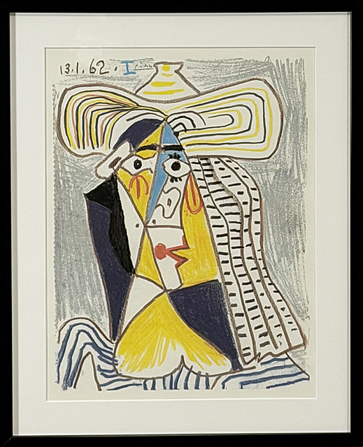 Tete de femme au chapeau, 1962