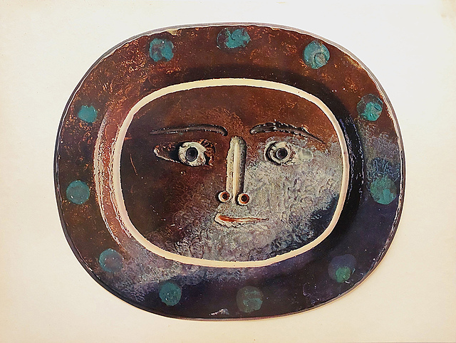 „Visage Brun - Bleu” (Brązowo-niebieska twarz), 1950