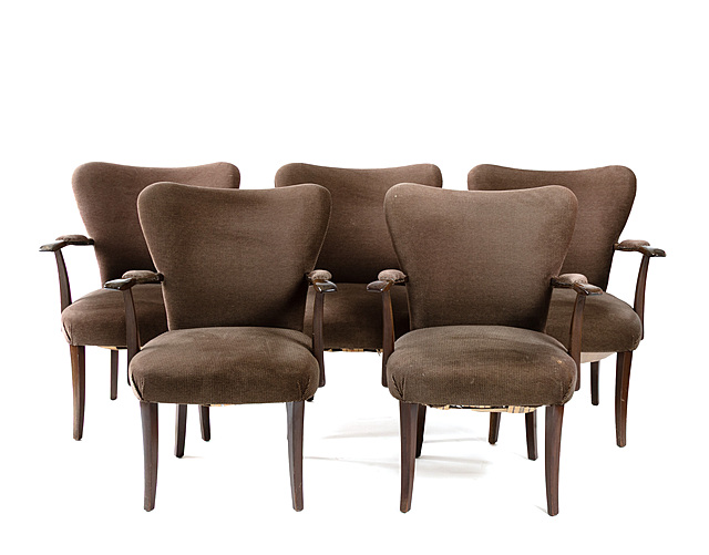 Zestaw 5 foteli w typie art deco