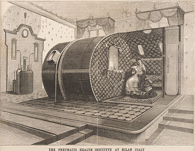 Komora normobaryczna w Mediolanie, 1876