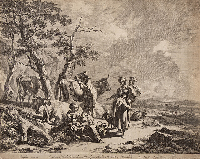 Odpoczynek rodziny pasterza, około 1663