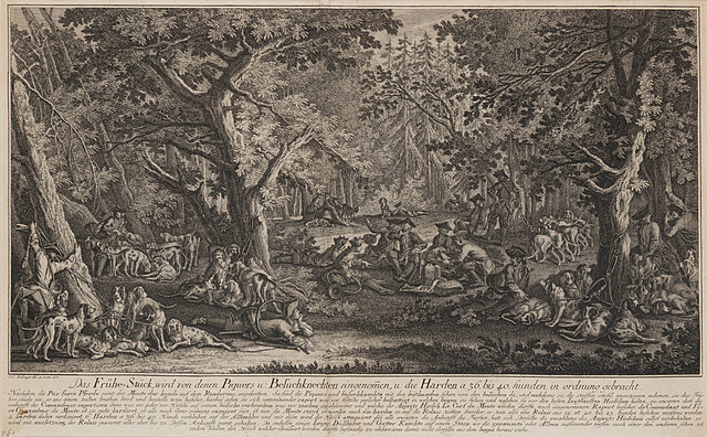 Odpoczynek po polowaniu, 1756