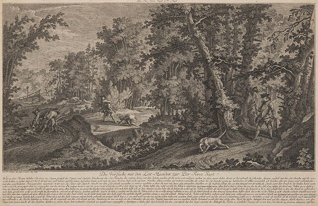 Polowanie z psami, 1756