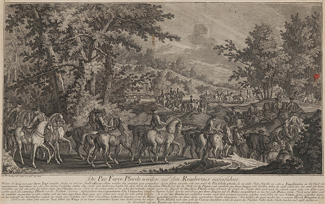 Polowanie par force, 1756