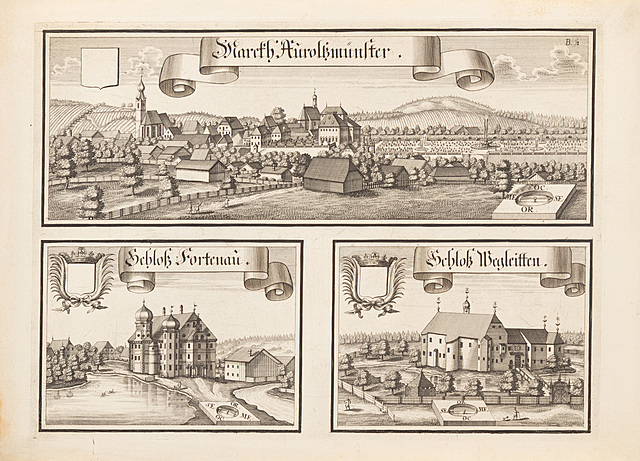 Widok trzech zamków, 1701