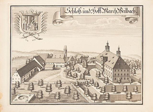 Zamek i dwór March Weisbach, 1701