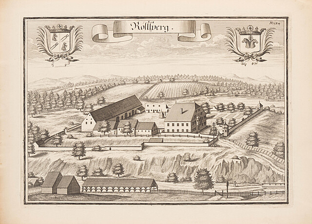 Widok dworu Rollberg (?), 1701