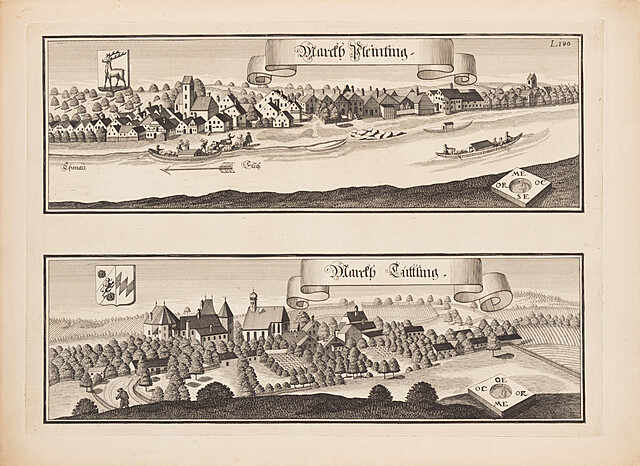Widok dwóch miejscowości, 1701
