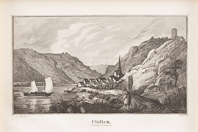 Klotten - widok na Mozelę, 1838