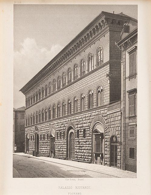 Palazzo Riccardi we Florencji, około 1860