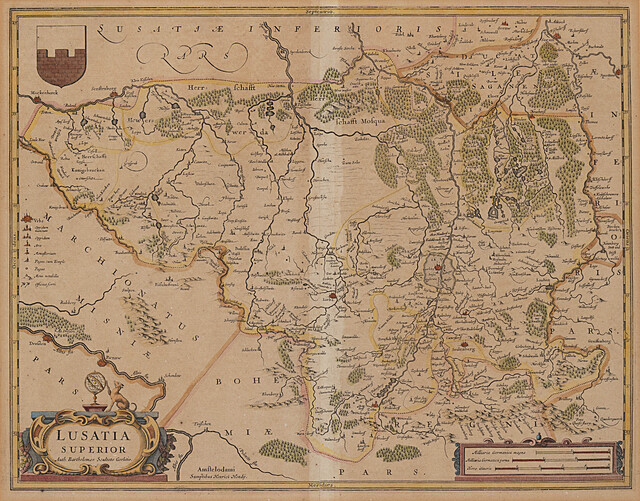 Mapa Górnych Łużyc (Lusatia Superior)
