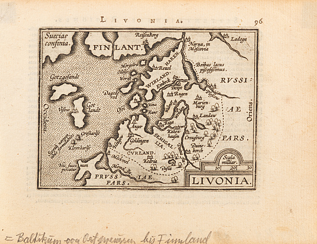 Mapa Inflant (Livonia), 1598