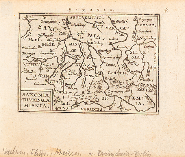 Mapa Saksonii, 1598
