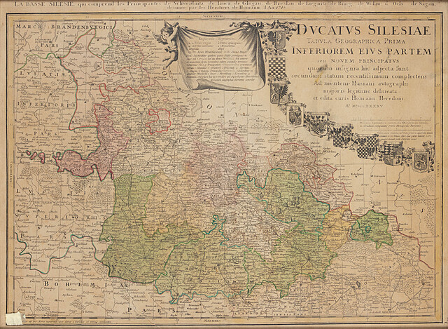 Mapa Księstwa Śląskiego, 1745