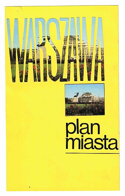 Projekt okładki. Warszawa. Plan miasta