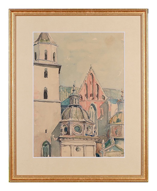 Wawel – widok na kaplicę Wazów, 1922