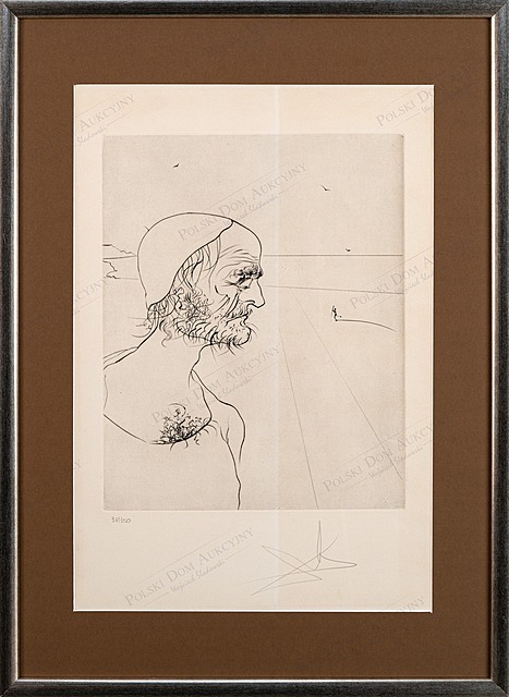 Portret, z cyklu: "Stary człowiek i morze" Hemingwaya, 1974