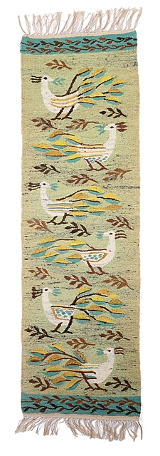 Kilim z motywem ptaków (pawie), Cepelia