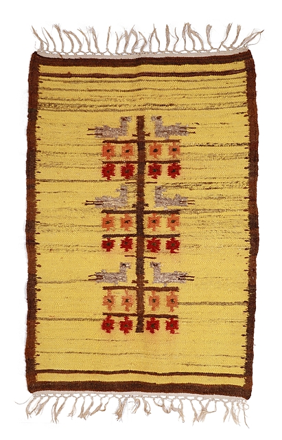 Kilim z motywem kwiatów i ptaków