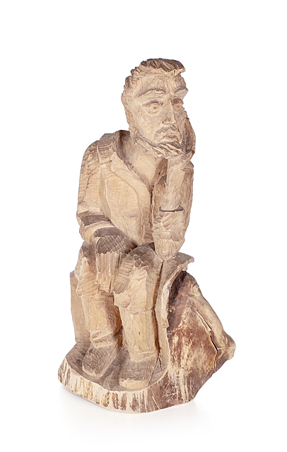 Rzeźba drewniana: Myśliciel, 1977